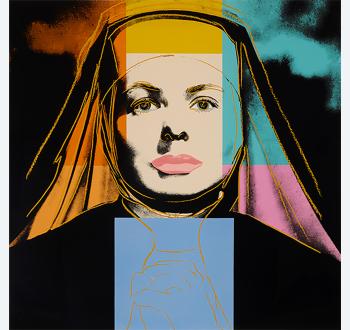 Andy Warhol (1928-1987, American) <I>The Nun (from Ingrid Bergman)</I> 1983 Sold October 2022 for $71,182  (inc. BP) ©Andy Warhol Foundation for the Visual Arts, Inc. ARS/Copyright Agency, 2024