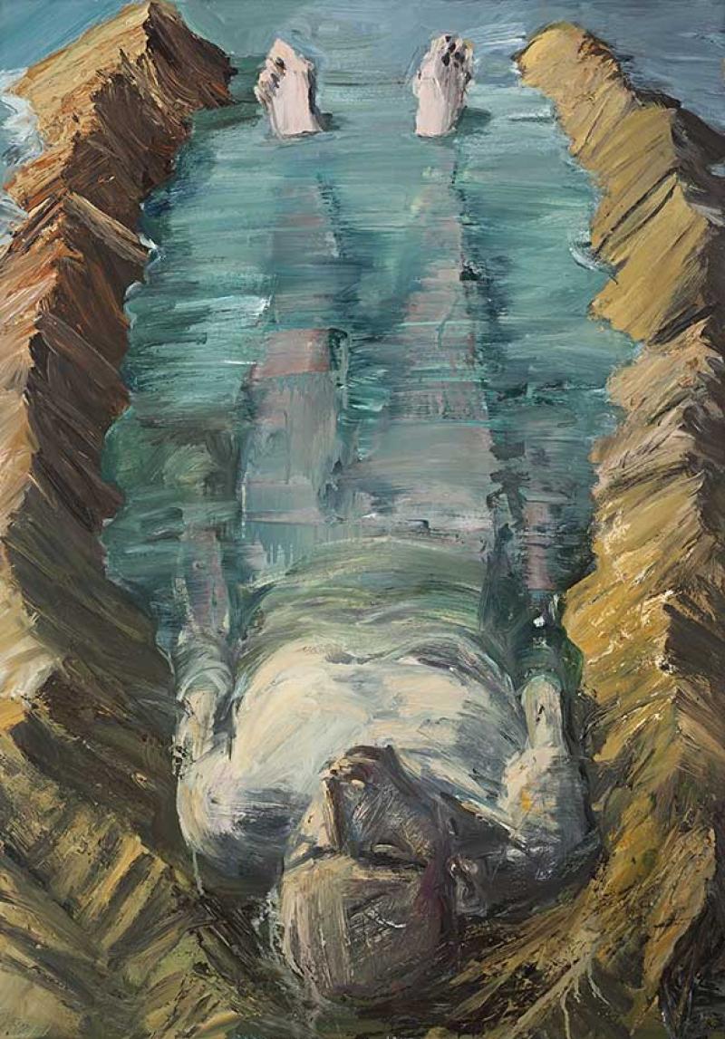 EUAN MACLEOD - Figure Lying in Seascape