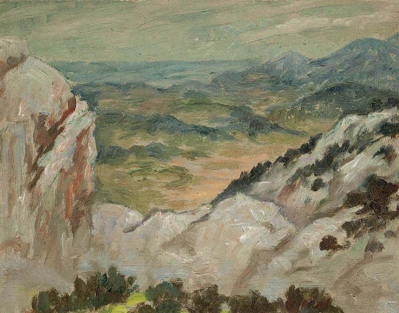 RUPERT BUNNY - Sketch for 'Overlooking the Gorge Ollioules'