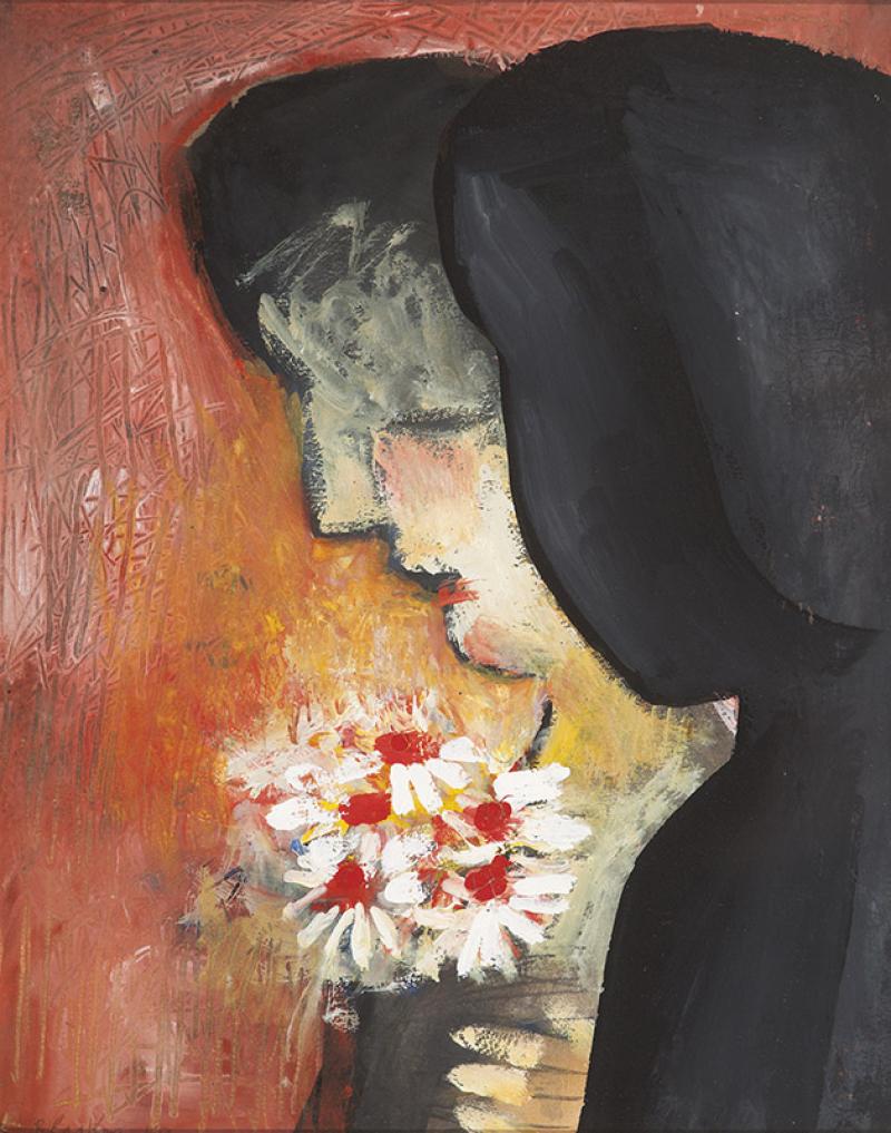 CHARLES BLACKMAN - Girl with Flowers