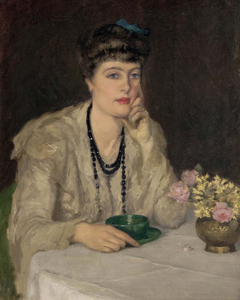 RUPERT BUNNY - A Cup of Chocolate (also known as: At the Table)