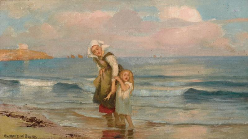 Rupert Bunny - Mother and Child on the Beach