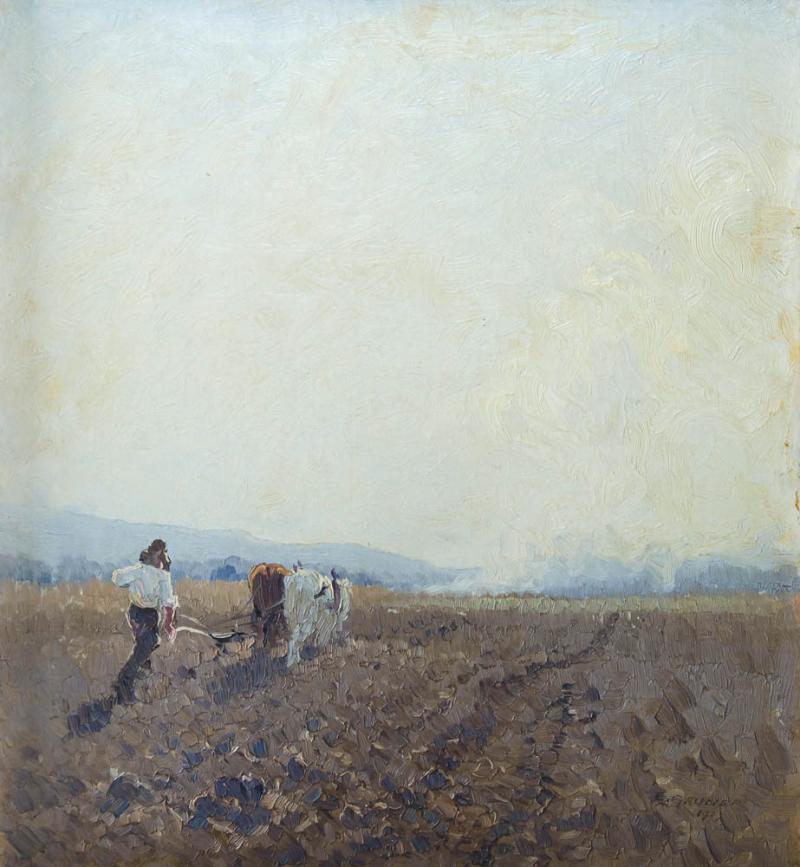 Elioth Gruner - Ploughing Windsor