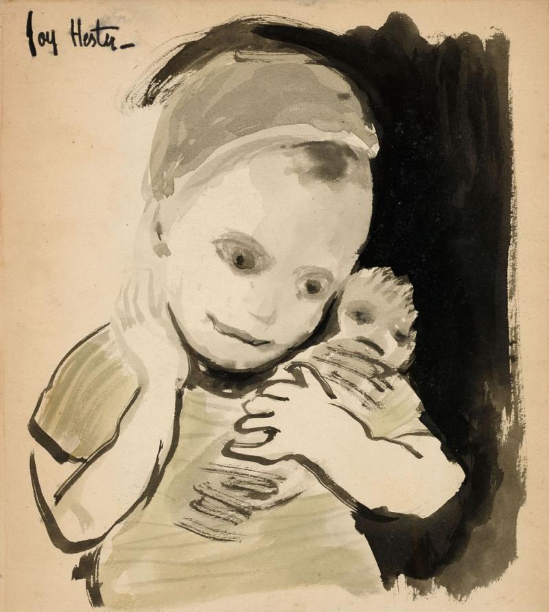 Joy Hester - Untitled (Child and Doll)