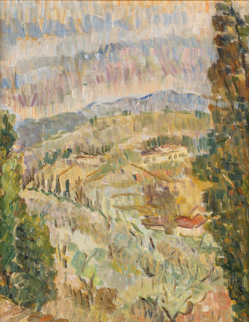 Grace Cossington Smith - Hills at Evening Round Florence