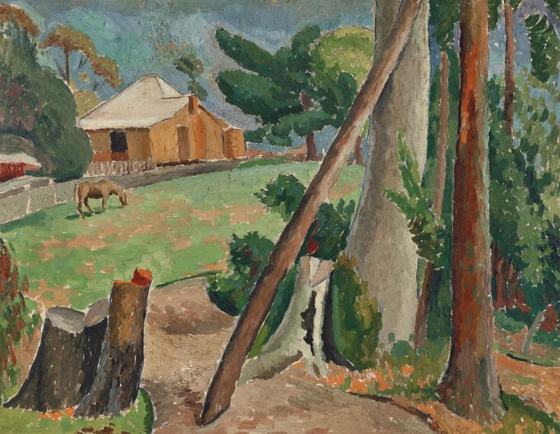 Roland Wakelin - Landscape with Horse