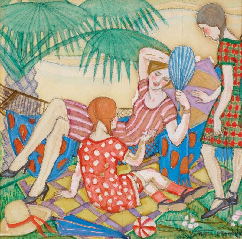 Thea Proctor - Woman and Children at Leisure