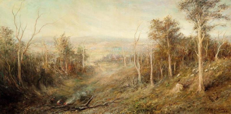 FREDERICK McCUBBIN - Looking North from Mount Macedon