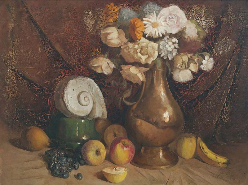 JUSTIN OBRIEN - Untitled (Still Life of Fruit and Flowers)