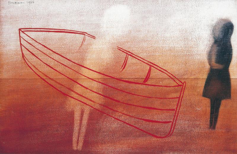 CHARLES BLACKMAN - Two Figures and a Boat