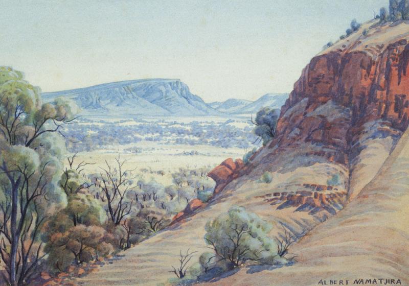 ALBERT NAMATJIRA - Central Australian Landscape, MacDonnell Ranges