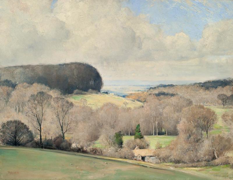 TOM ROBERTS - A Kentish Landscape 'Spring in Dorset'