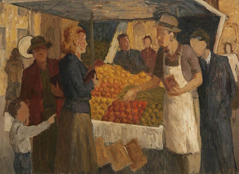 ROLAND WAKELIN - Study for Fruit Seller, Martin Place