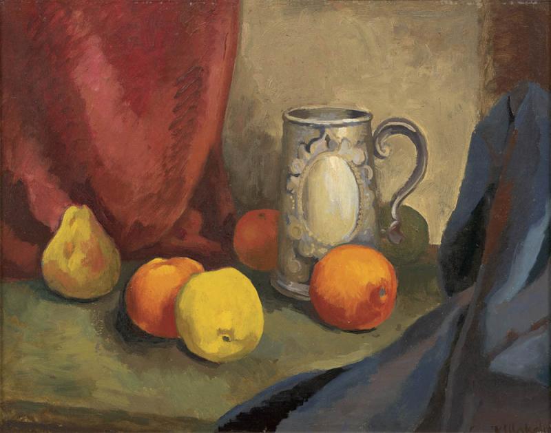 ROLAND WAKELIN - Untitled (Still Life with Fruit and Pewter Jug)