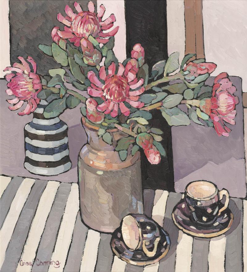 CRISS CANNING - Proteas in Vases