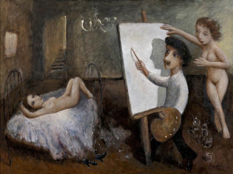 GARRY SHEAD - Artist with Muse - The Unexpected Muse (Velazquez)