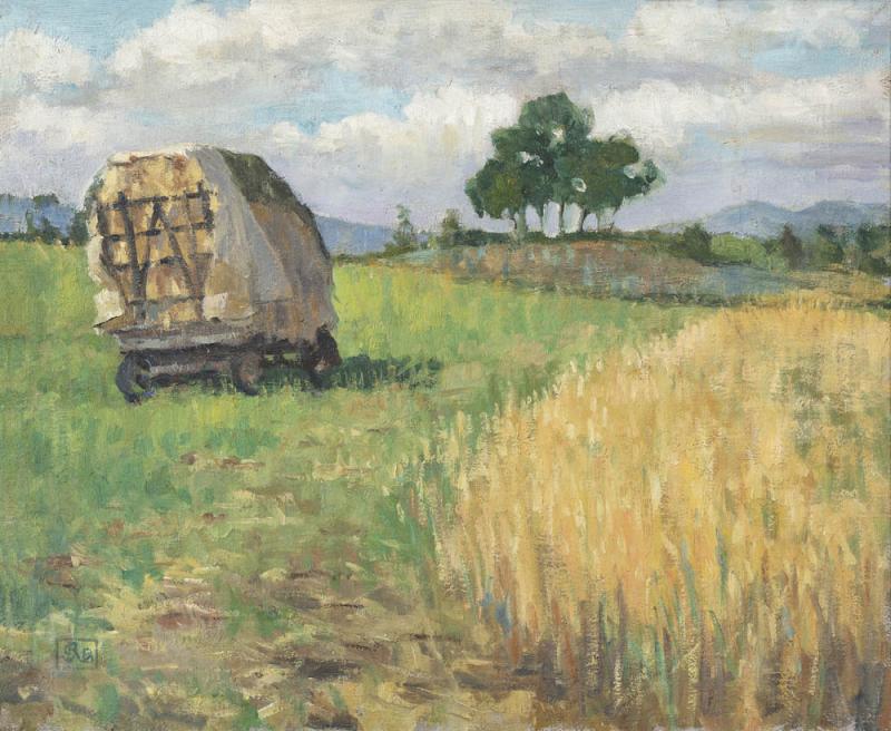 RUPERT BUNNY - Hay Wagon near Arles