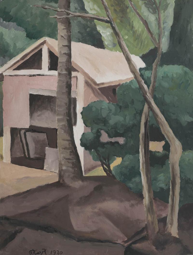 GEORGE KEYT - Untitled (House and Tree)