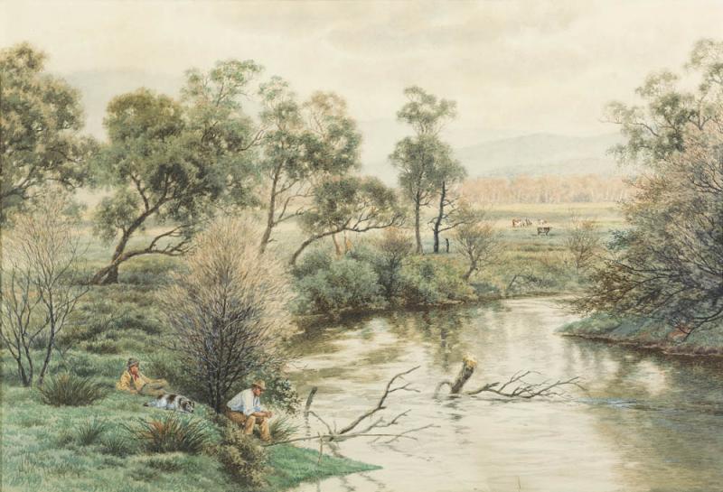 JAMES ALFRED TURNER - Untitled (River Scene)