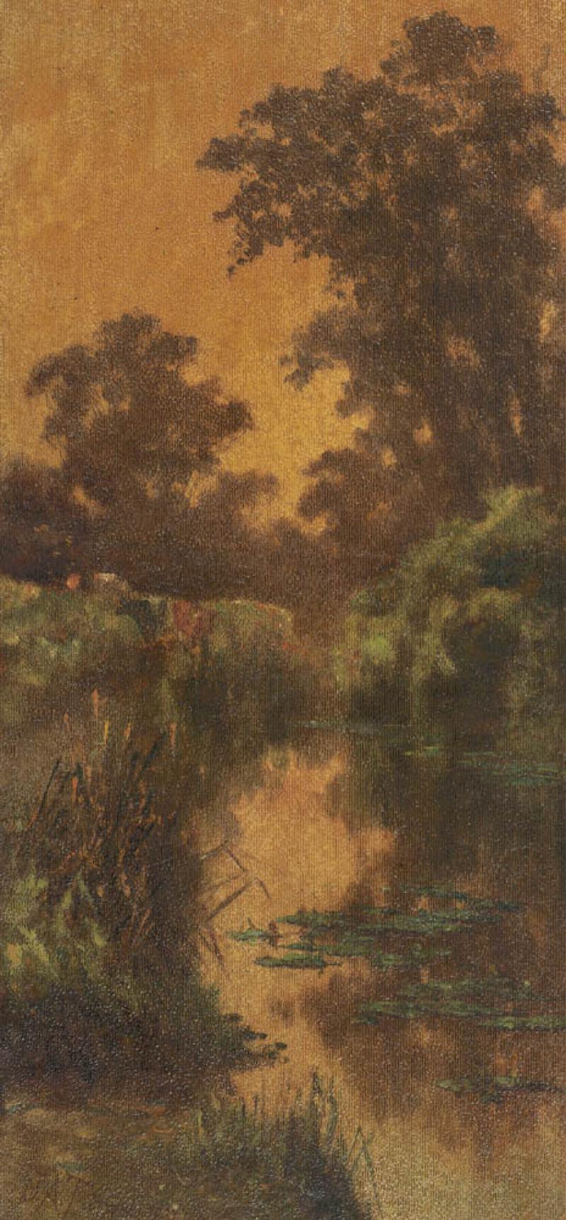 JAMES ALFRED TURNER - Untitled (Cattle in a River Landscape)