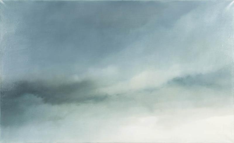 CHRIS LANGLOIS - Study for Sky (White Grey and Green) No.1