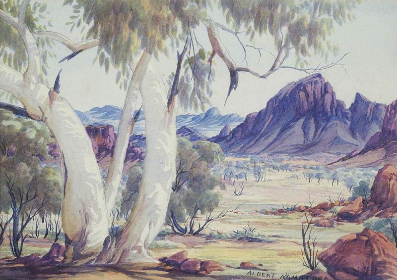 ALBERT NAMATJIRA - Central Australian Landscape