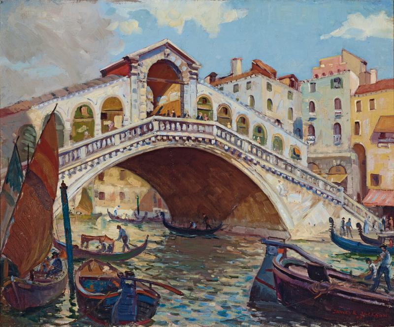 JAMES R. JACKSON - The Rialto Bridge, Venice