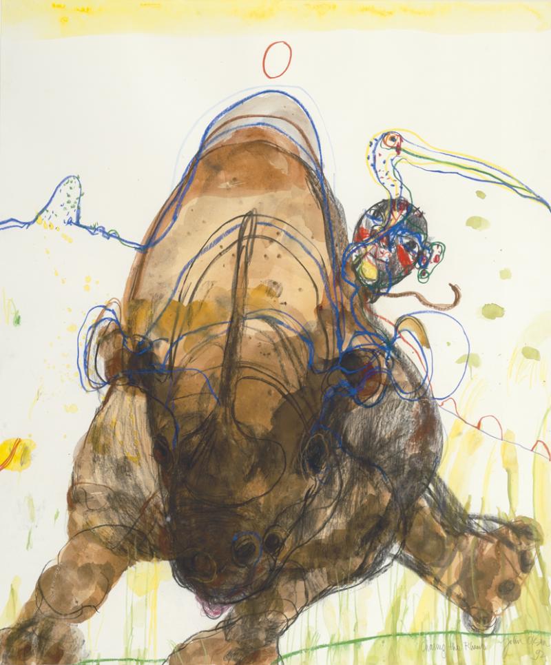 John Olsen - Chasing the Rhino