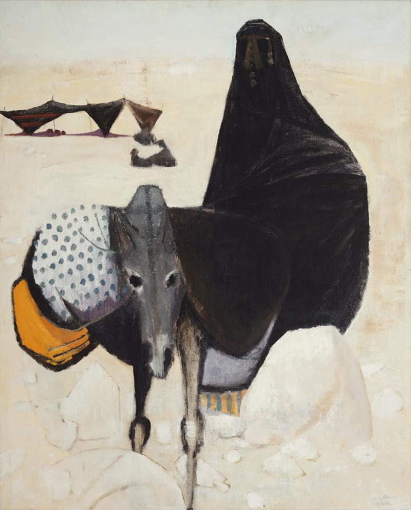 Clifton Pugh - Arab on a Donkey