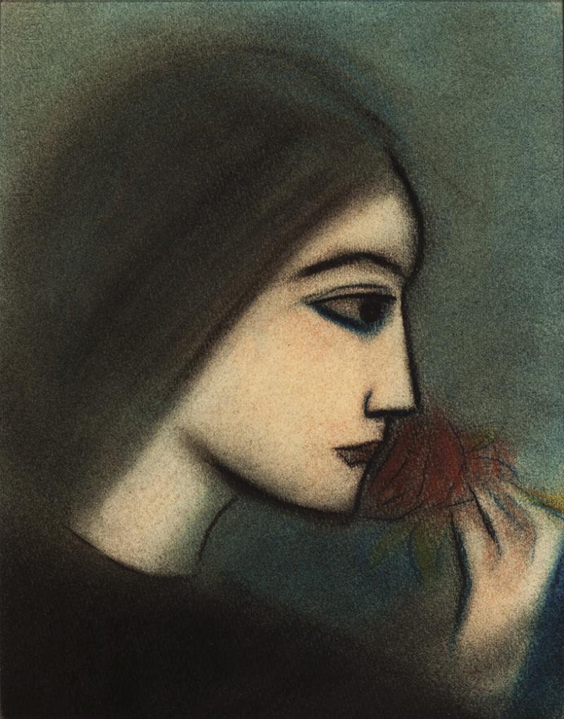Robert Dickerson - Girl with Flower