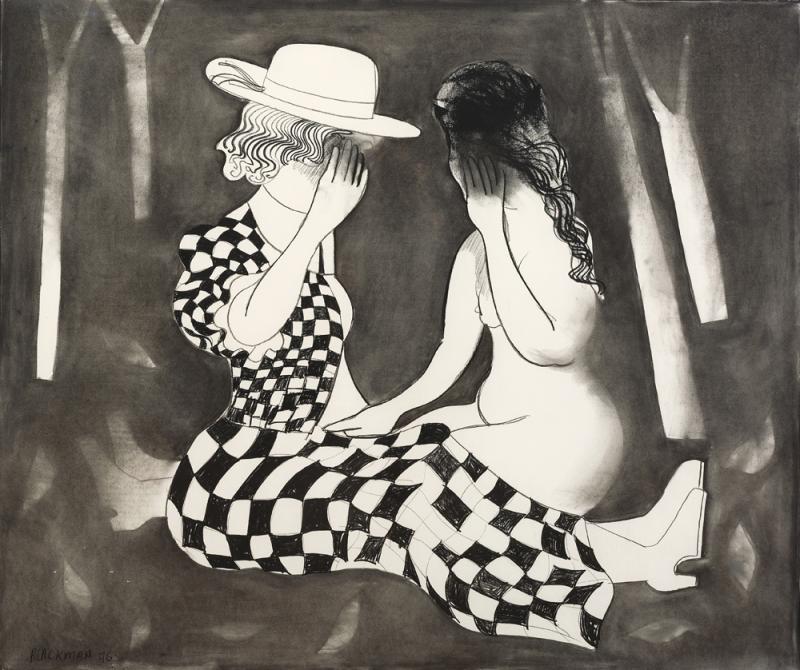 Charles Blackman - Girls Whispering in the Forest