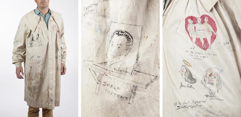 Various Artists - An artist’s smock, illustrated by colleagues and friends of William Dobell at 'Bulletin' magazine
