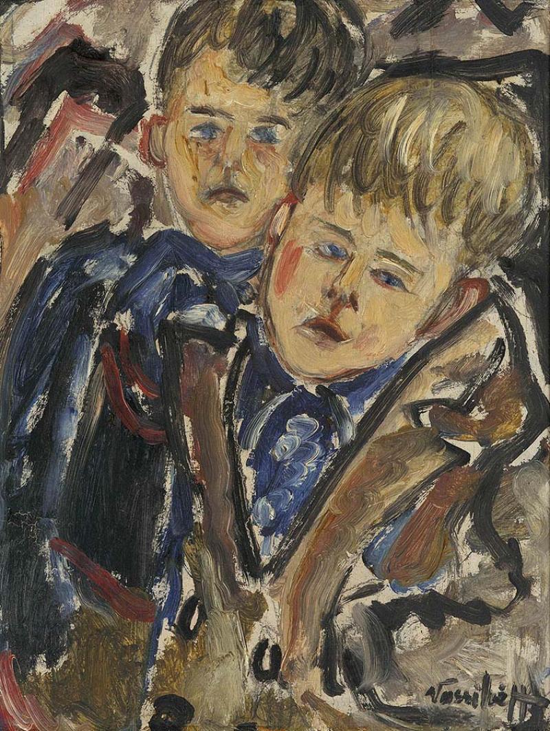 Danila Vassilieff - Untitled (Two Boys and a Dog)