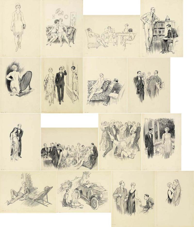 Norman Lindsay - Folio of Unpublished Novel Illustrations