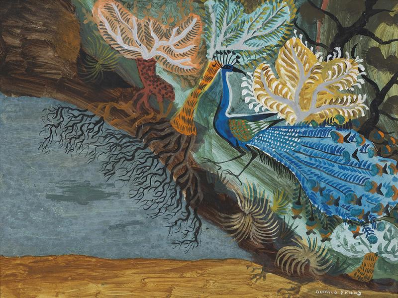 Donald Friend - Untitled (Peacock)