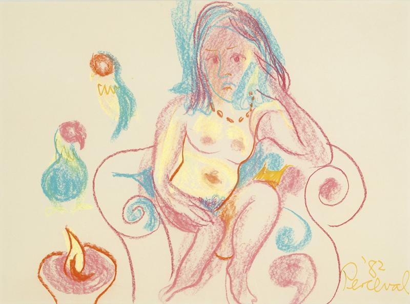 JOHN PERCEVAL - Nude in an Armchair