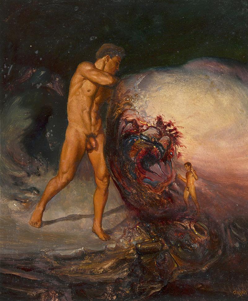 James Gleeson - Prometheus and the Wanderer, Variation 17