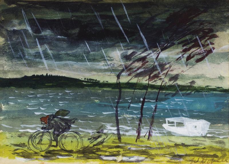 William Dobell - Bike Rider, Stormy Weather, Wangi