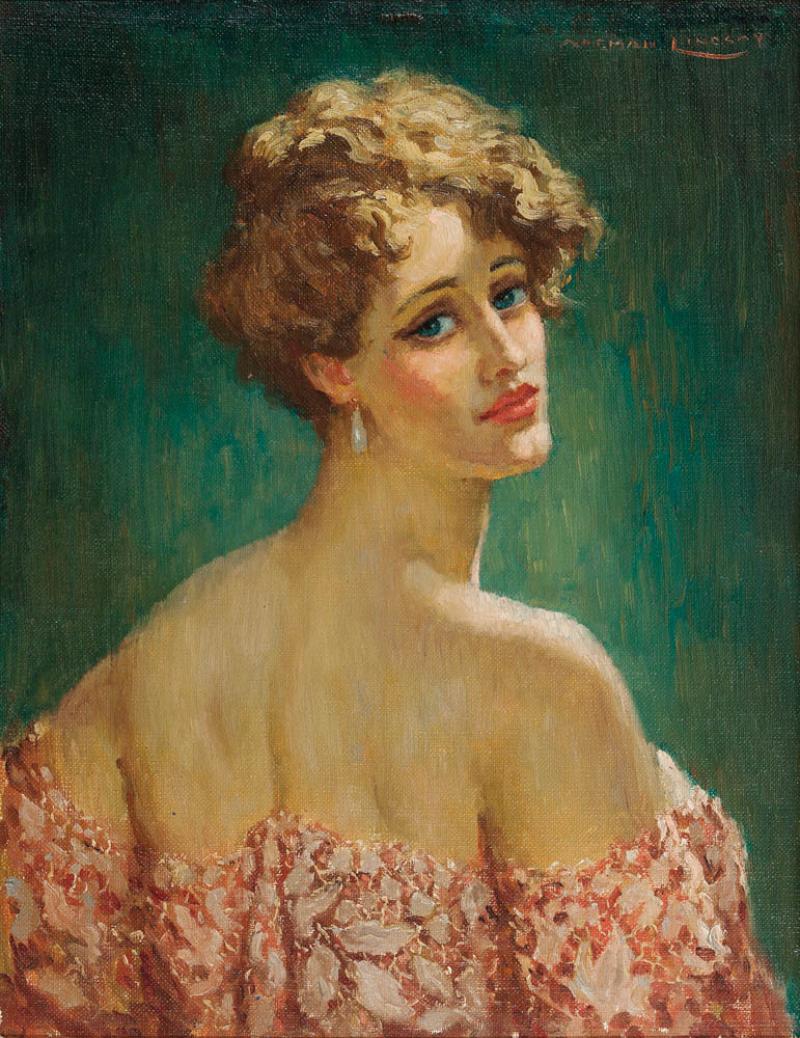 Norman Lindsay - Lady in Pink