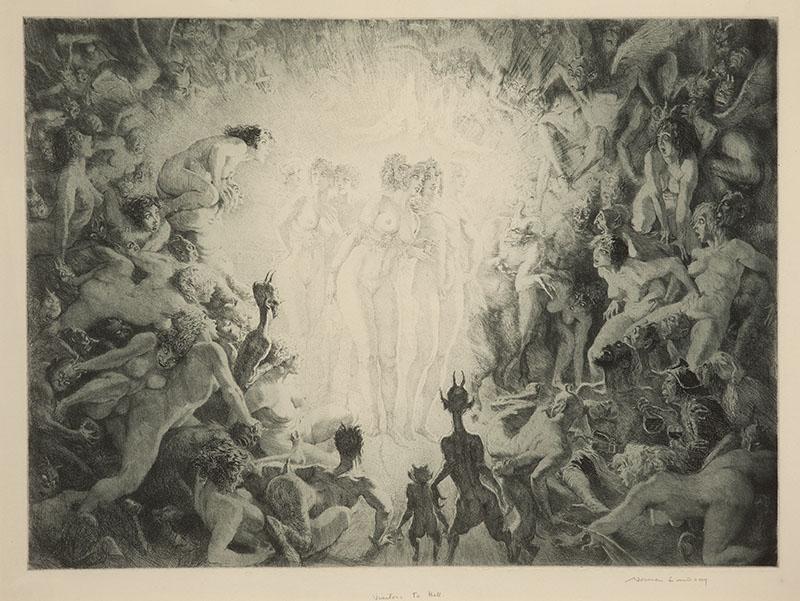NORMAN LINDSAY - Visitors to Hell