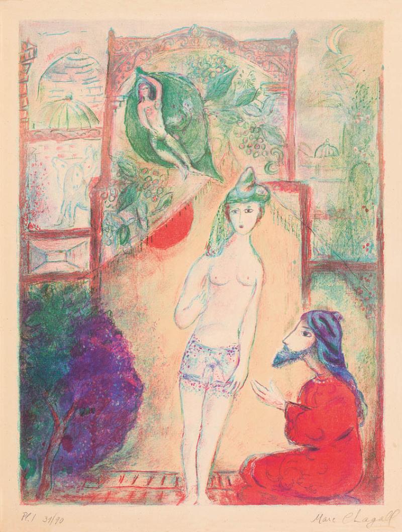 Marc Chagall - Plate 1, from Four Tales of the Arabian Nights
