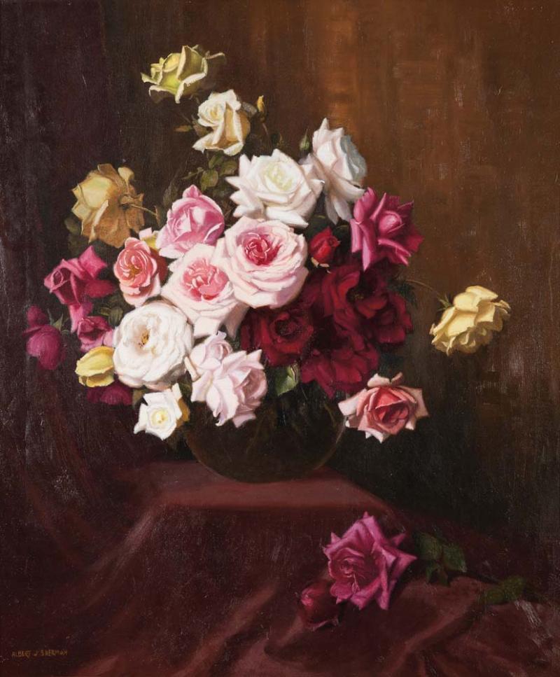 Albert Sherman - Still Life with Roses
