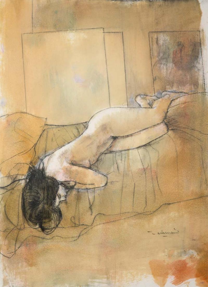 William Boissevain - Nude with Black Hair