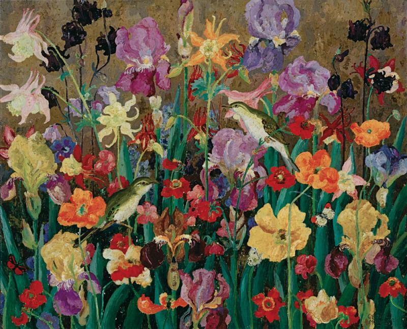 Cedric Morris - July Flowers and Wood Warblers