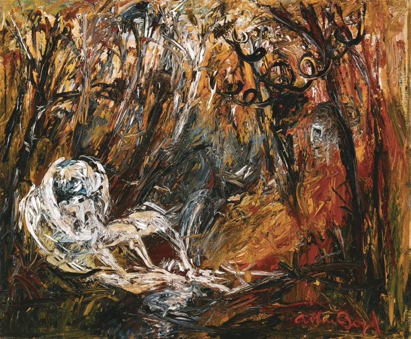 Arthur Boyd - Lovers and Ram in a Forest