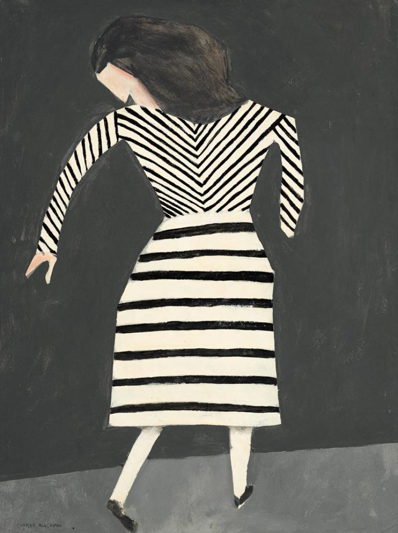 Charles Blackman - Girl with Striped Dress