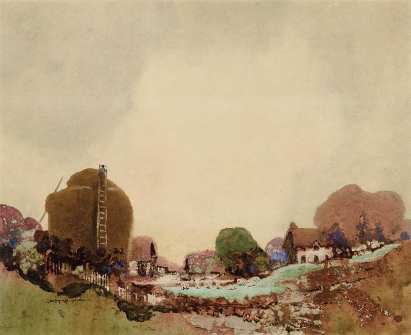 Blamire Young - Landscape with Haystack