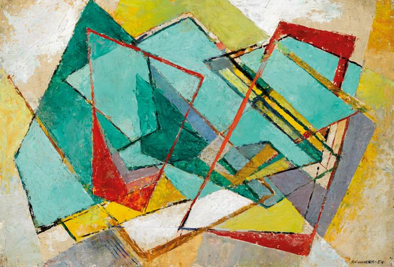 Frank Hinder - Untitled (Geometric Abstract)