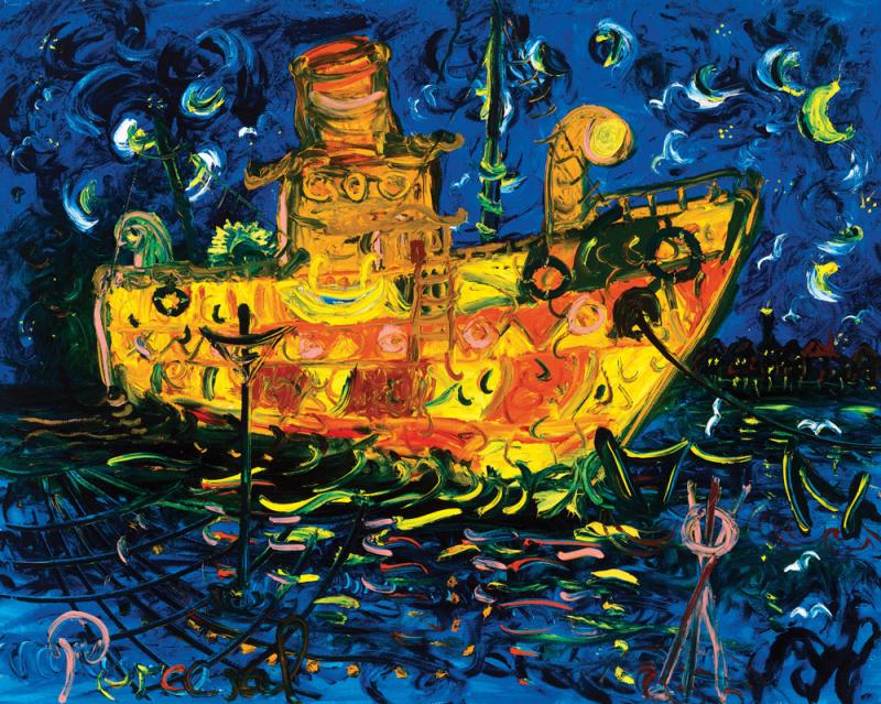 JOHN PERCEVAL - Boat at Night (Williamstown series)