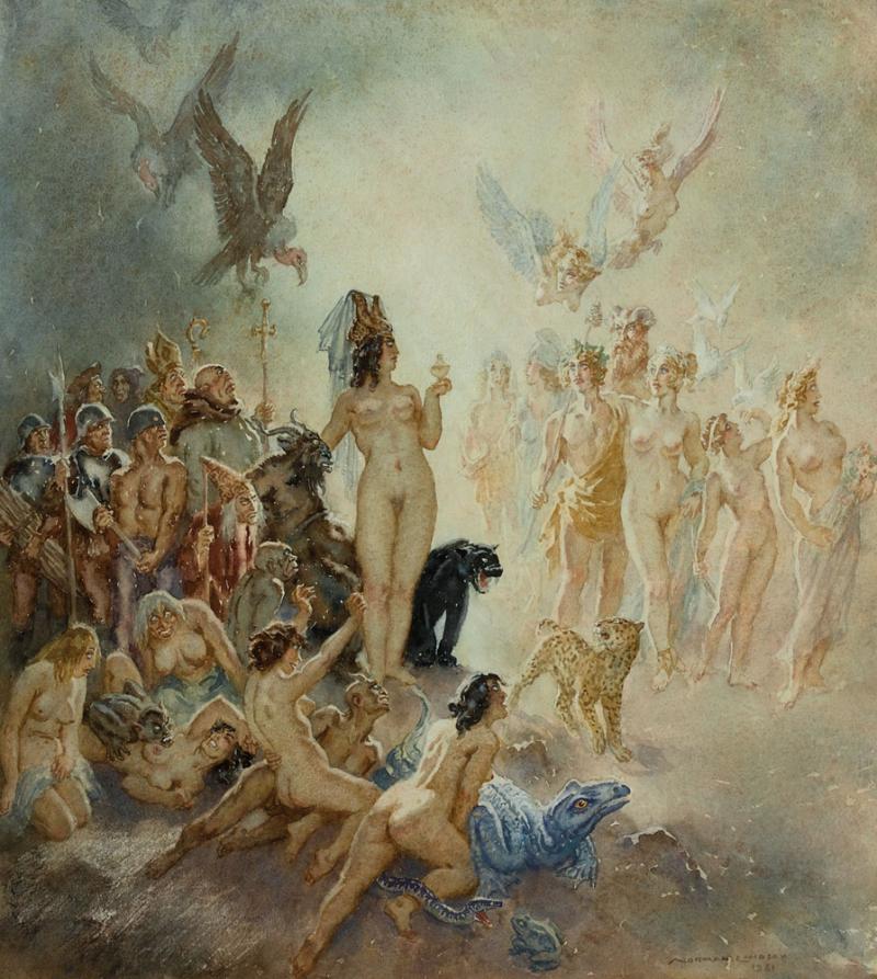 Norman Lindsay - Passing of the Gods